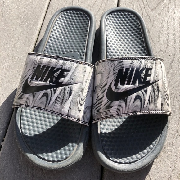 nike marble slides